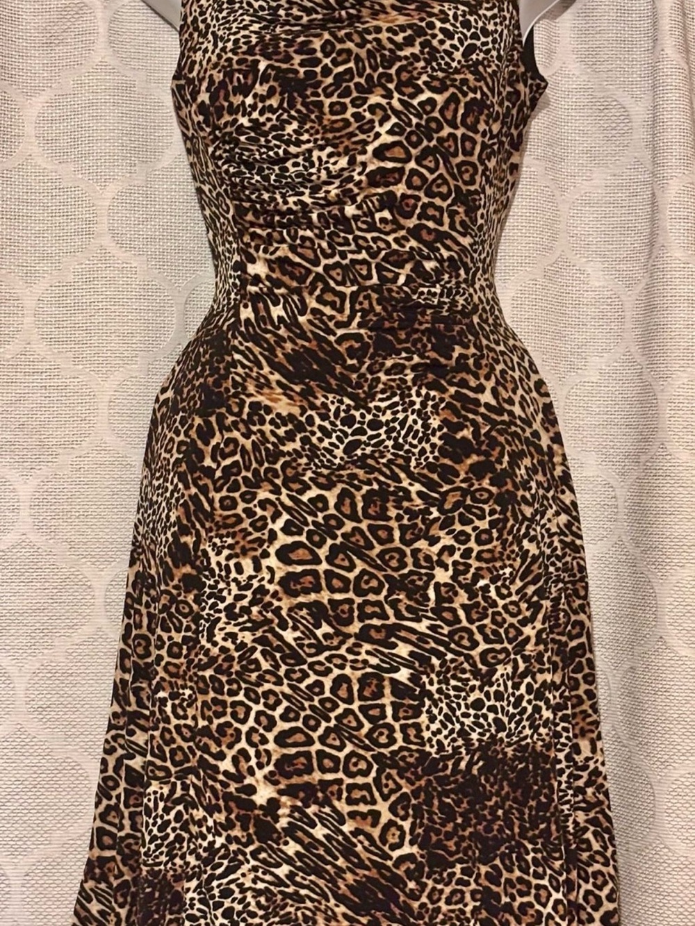 Cheetah Print A-Line Dress in Brown dress